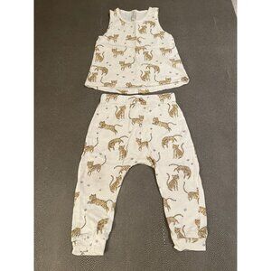 Rylee  &amp; Cru Tiger Pants And Top Set 18/24 EUC